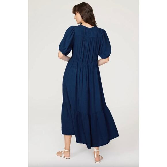 XíRENA Navy Cotton Lennox Dress Sz M - Picture 3 of 9